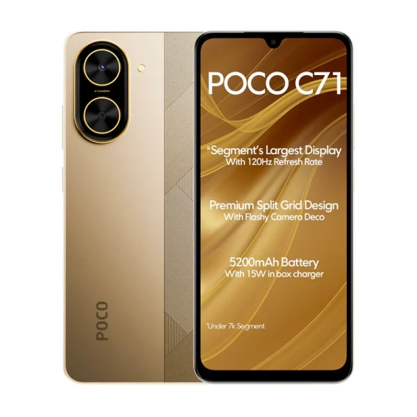 Xiaomi PocoC71 128GB/4-25028PC03G-Gold-China - Image 1